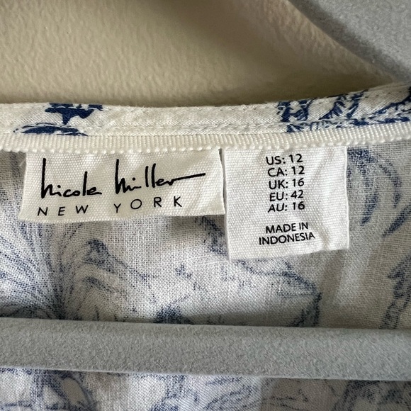 Nicole Miller Blue and White Floral Dress - Picture 2 of 7